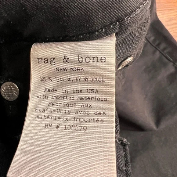 Rag & Bone size 29 Black skinny jeans EUC - Picture 12 of 13